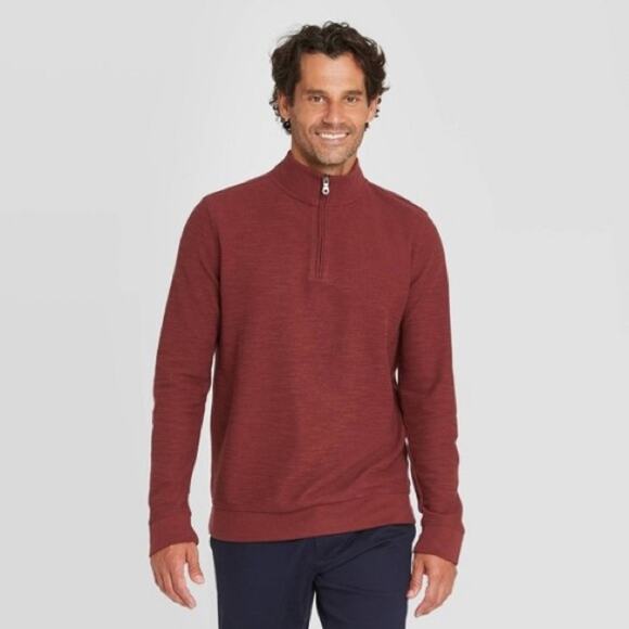 Goodfellow & Co Standard Fit 1/4 Zip  Sweatshirt - Picture 1 of 5